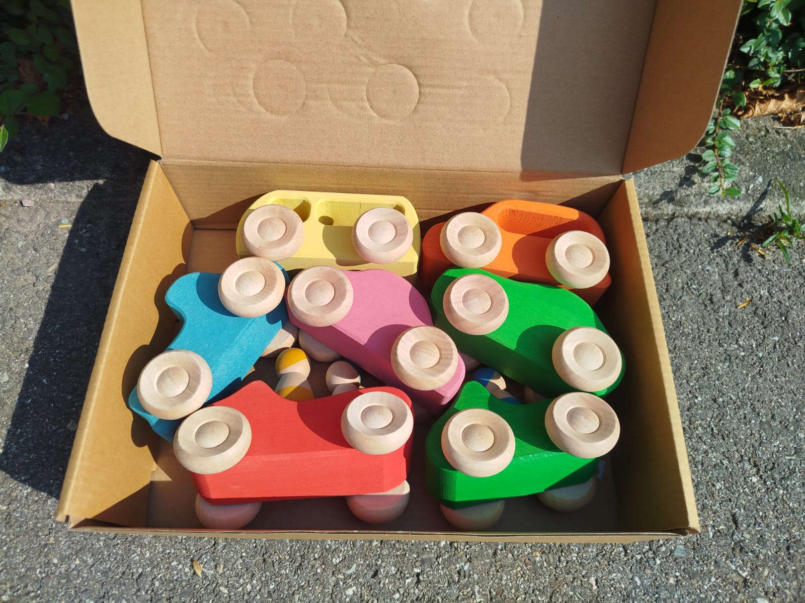 Buntes Holzauto-Set (7-teilig)