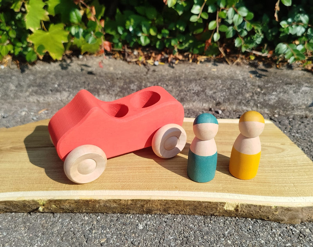 2er-Set Holzautos mit Figuren