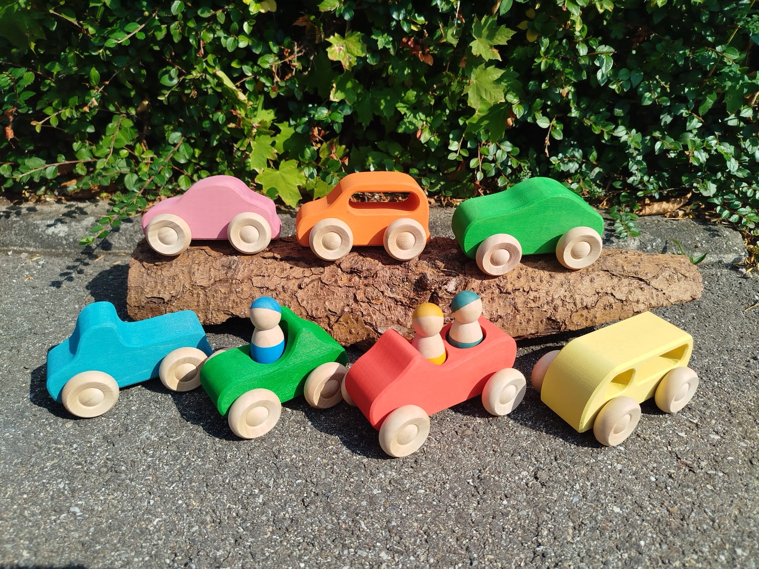 Buntes Holzauto-Set (7-teilig)